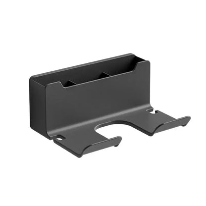 Wall-Mounted Hair Dryer Stand With Plug Organizer