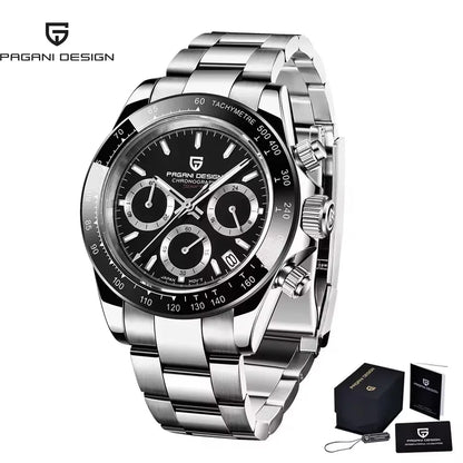 Men’s Sapphire Chronograph Watch With Rubber Strap