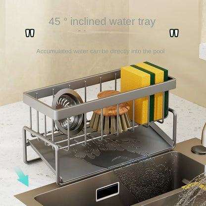 Stainless Steel Sink Caddy Rack for Sponges and Cloths