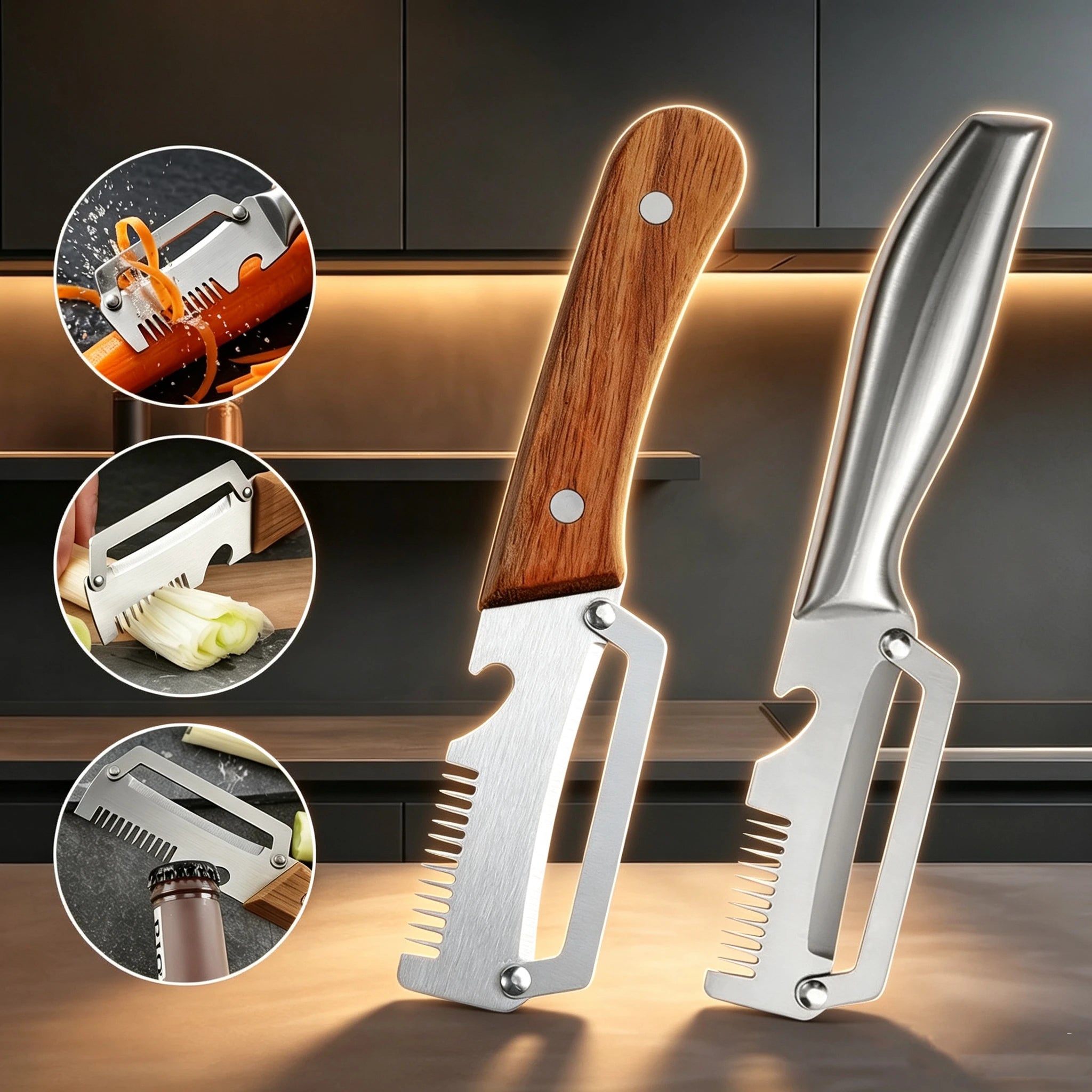 3-in-1 Stainless Steel Vegetable And Fruit Peeler