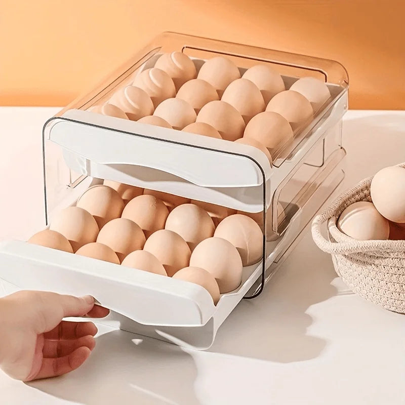 Stackable Refrigerator Egg Storage Drawer Organizer