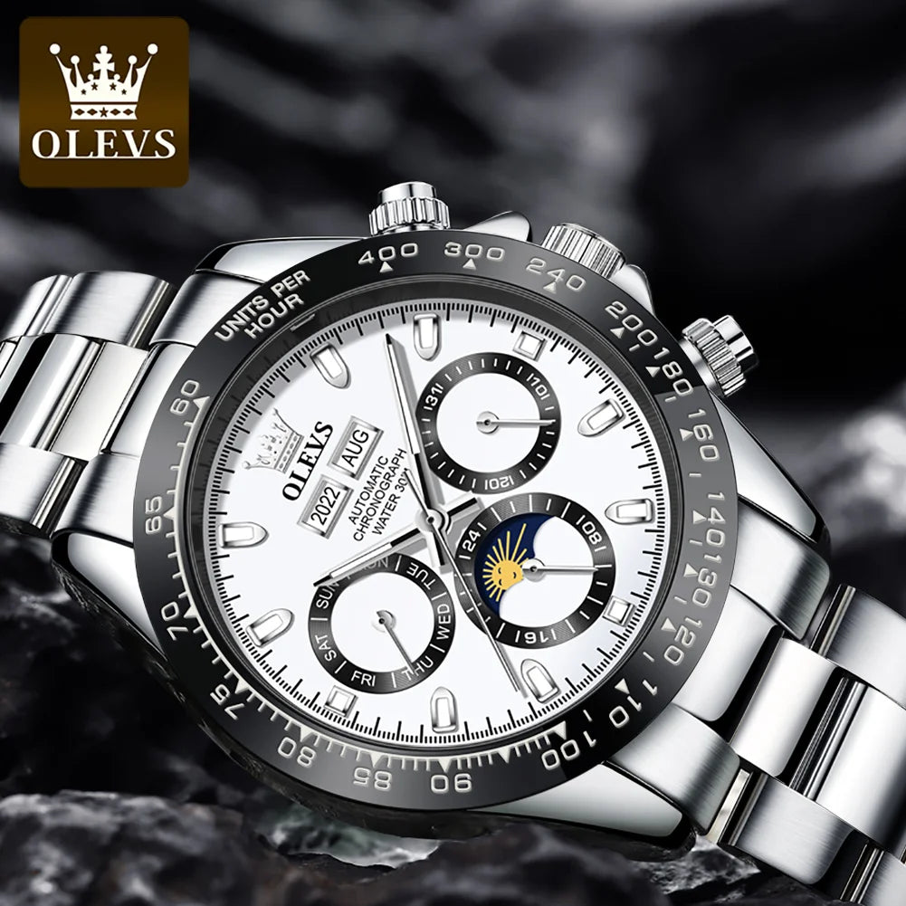 Men's Automatic Mechanical Watch Chronograph Luminous