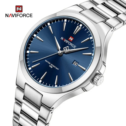 Men's Stainless Steel Quartz Watch With Date Display