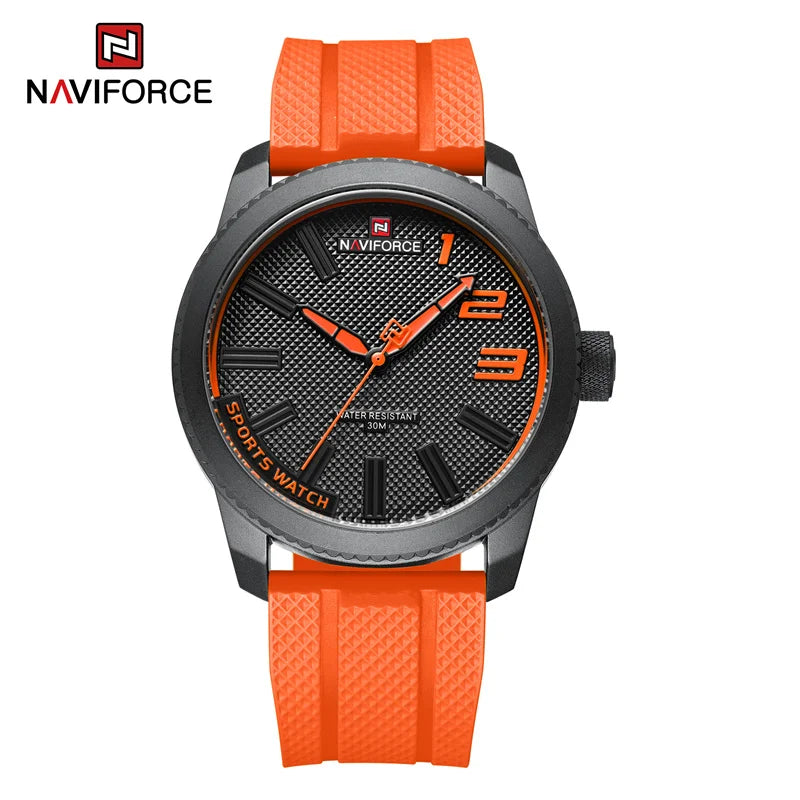 Men’s Sport Quartz Watch With Silicone Strap, 46 mm