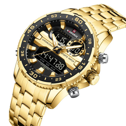 Men’s Analog-Digital Sports Watch Stainless Steel