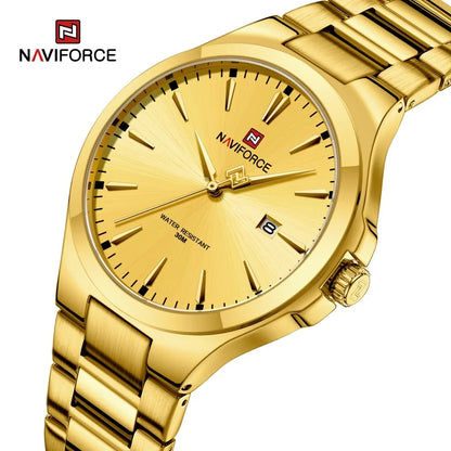 Men's Stainless Steel Quartz Watch With Date Display