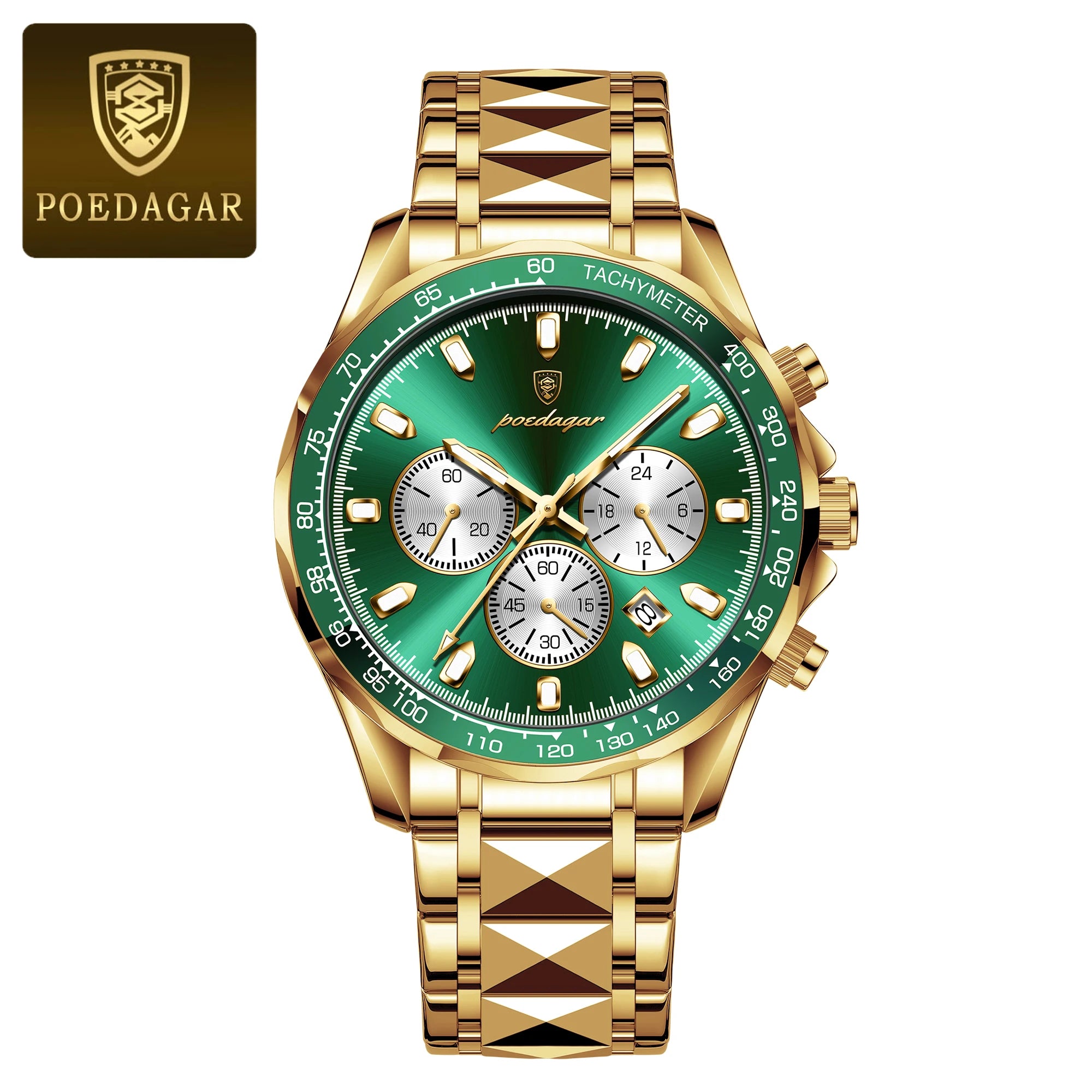 Men’s Stainless Steel Chronograph Watch With Date