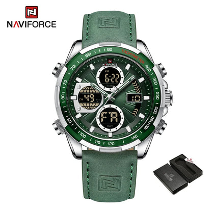 Men’s Military Sport Quartz Watch With Leather Band