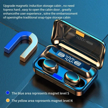 F9 Wireless Bluetooth Earbuds With LED Display