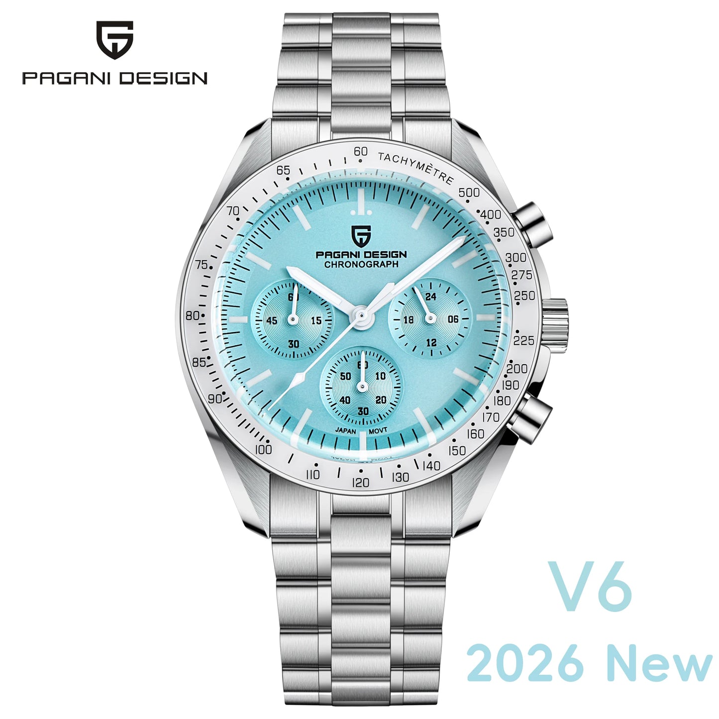 Men's Quartz Chronograph Watch Sapphire Crystal 100M