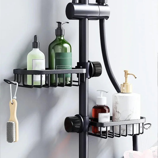 Faucet-Mounted Shower Shelf Bathroom Soap Organizer Rack