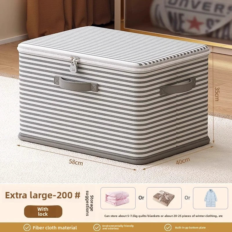 Foldable Lockable Storage Box for Wardrobes and Shelves