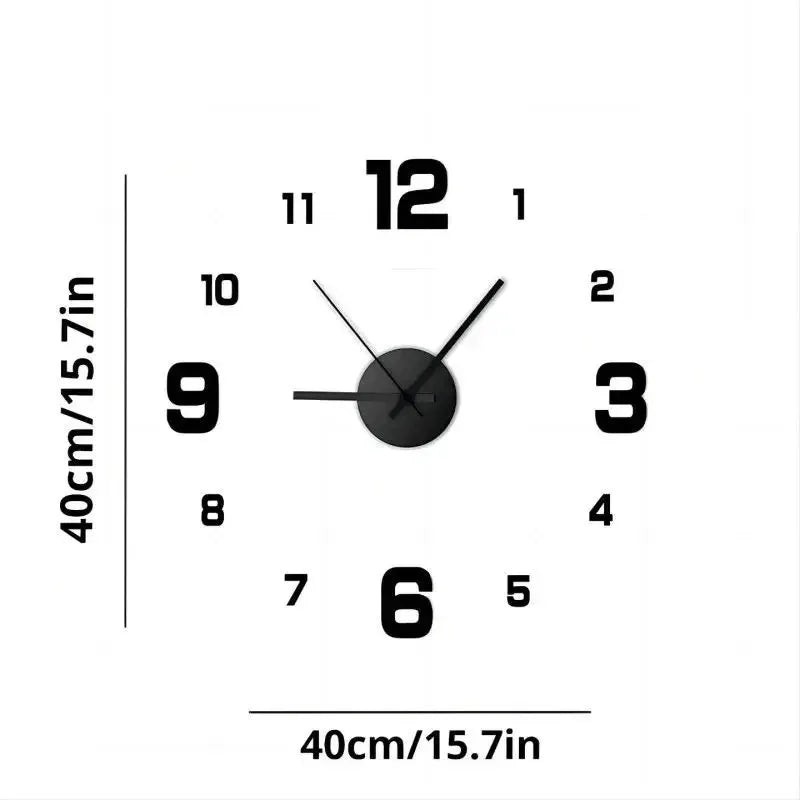 Creative Frameless DIY Wall Clock For Home Décor