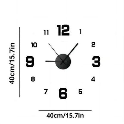 Creative Frameless DIY Wall Clock For Home Décor