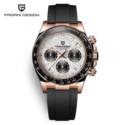 Men’s Sapphire Chronograph Watch With Rubber Strap