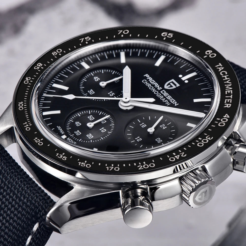 Men’s Moon Chronograph Watch Quartz 100M Waterproof