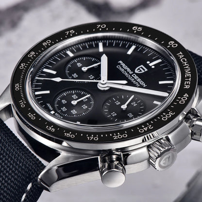 Men’s Moon Chronograph Watch Quartz 100M Waterproof