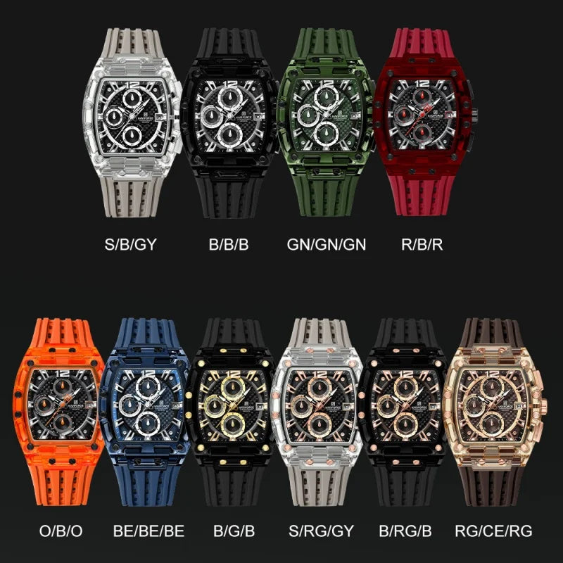 Men’s Sport Chronograph Quartz Watch 5ATM Waterproof