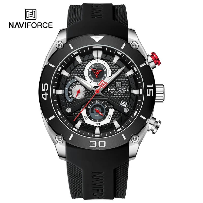 Men’s Sport Quartz Watch With Chronograph & Date