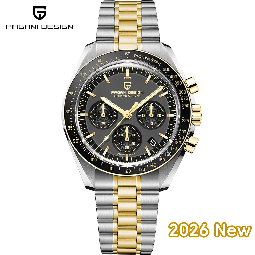 Men's Quartz Chronograph Watch Sapphire Crystal 100M