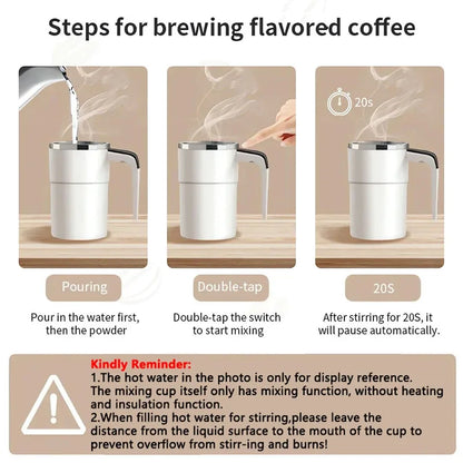 Electric Self-Stirring Coffee Mug 380 ml – IP67 Waterproof