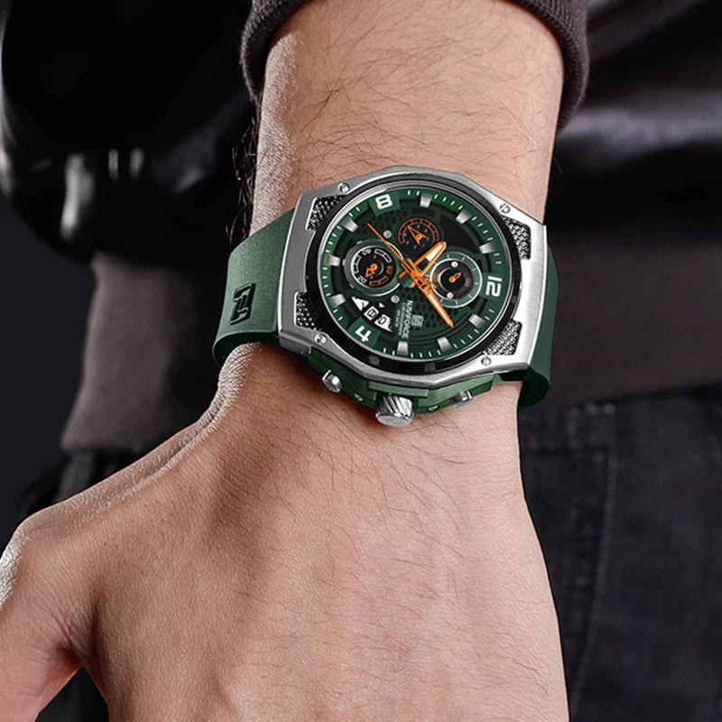Men’s Sport Quartz Watch With Silicone Strap