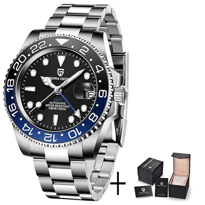 Men's Mechanical GMT Watch Sapphire Crystal 100m