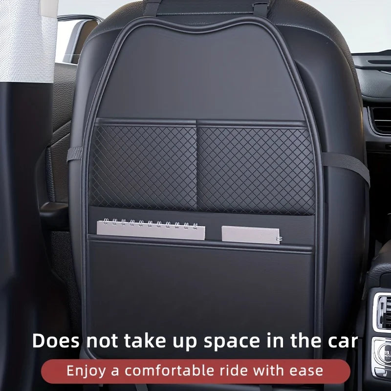 Car Seat Back Protector With Storage Pockets & Tablet Holder