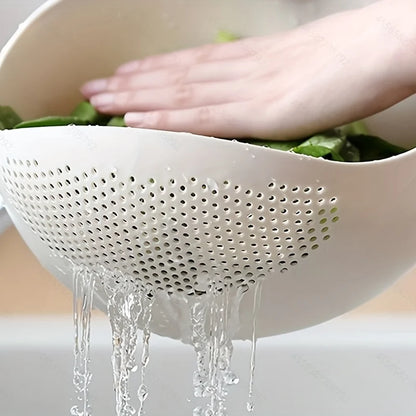 Plastic Rice Washing Colander Basket for Grains and Produce