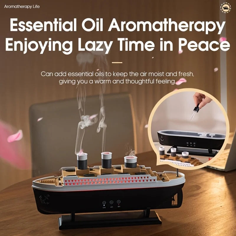 Titanic Ship Ultrasonic Humidifier With Remote Control
