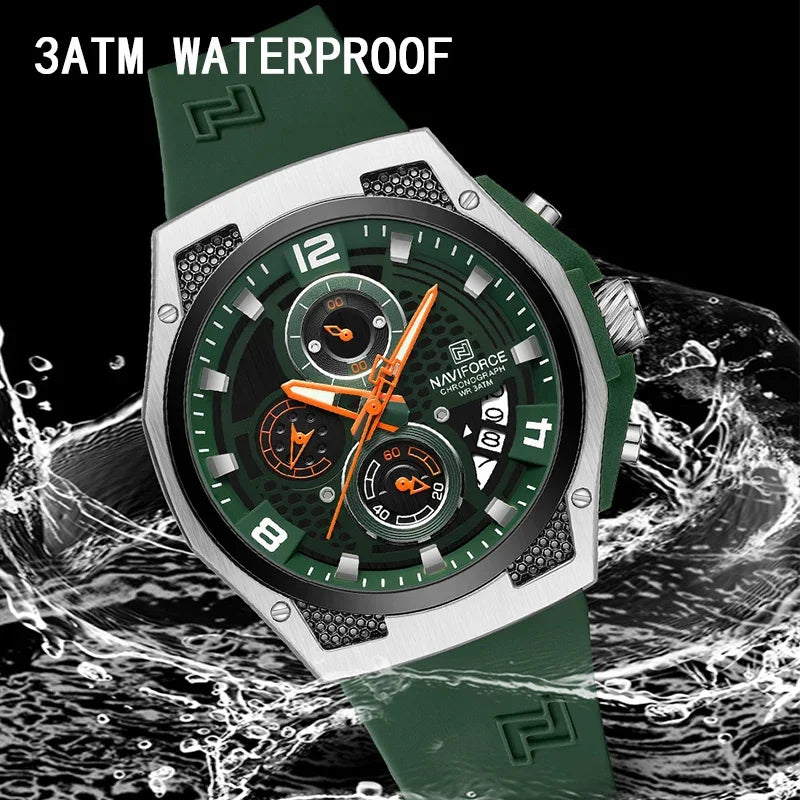 Men’s Sport Quartz Watch With Silicone Strap