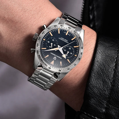 Men’s Retro Chronograph Quartz Watch With Sapphire Glass