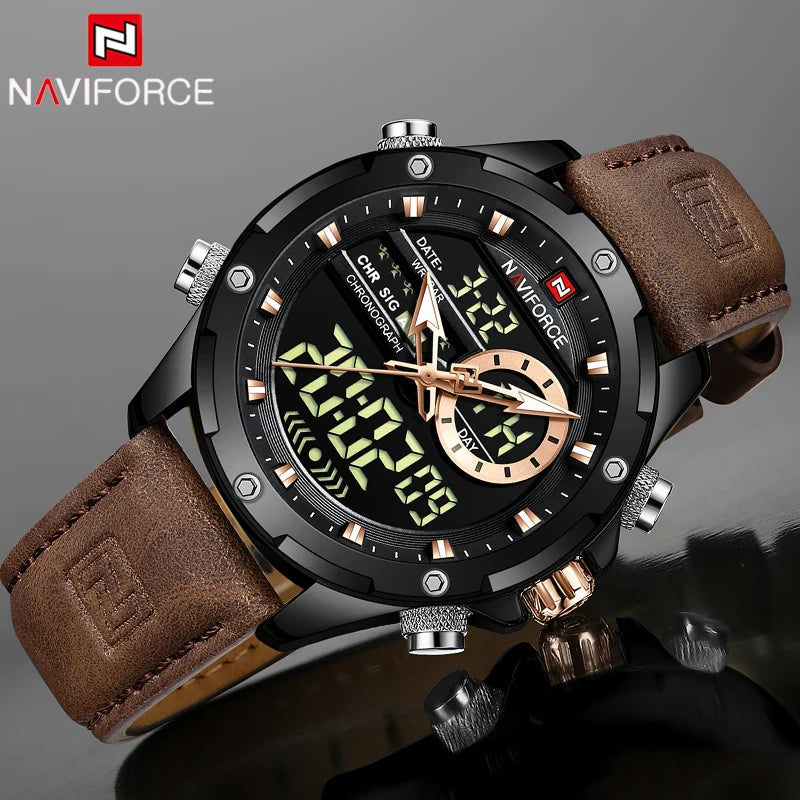 Men’s Analog-Digital Sports Watch Quartz Waterproof