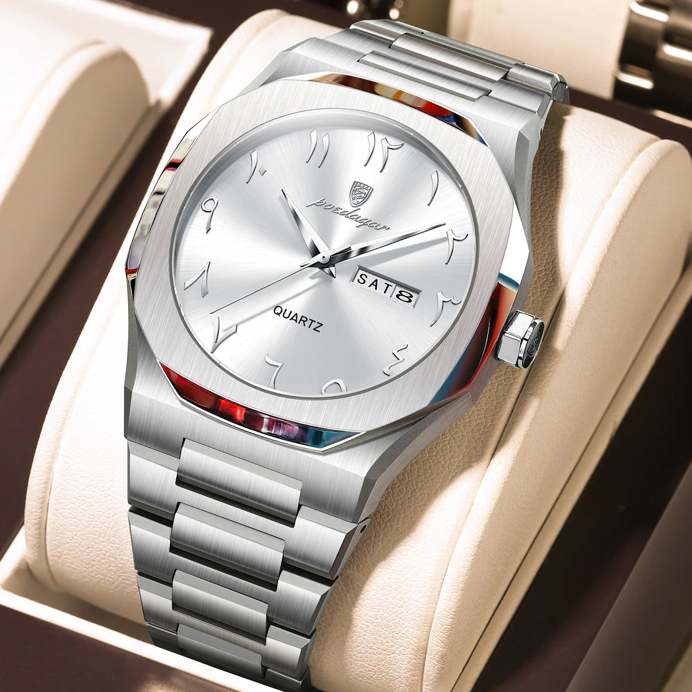 Men's Military Quartz Watch Stainless Steel Waterproof