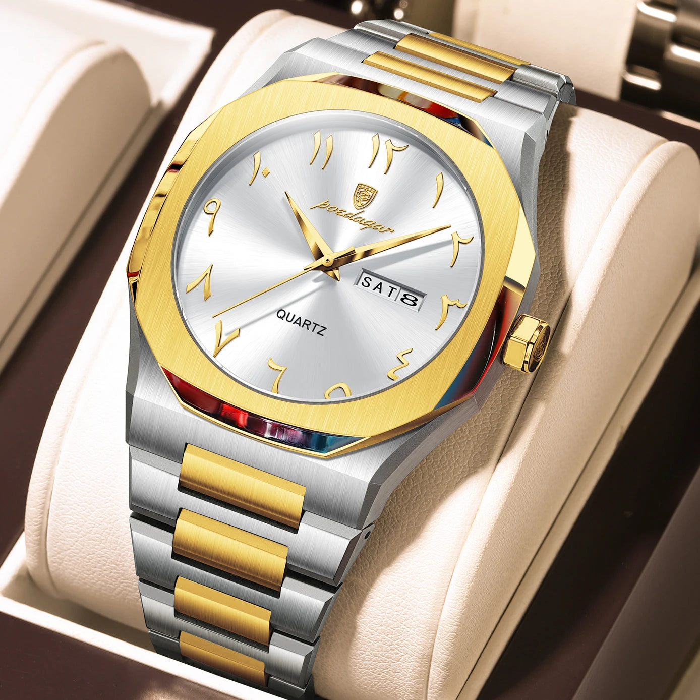 Men's Military Quartz Watch Stainless Steel Waterproof