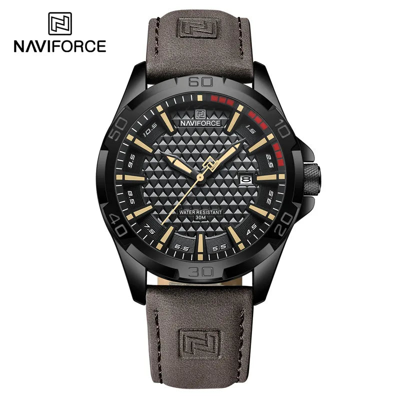 Men’s Quartz Sport Watch With PU Leather Strap
