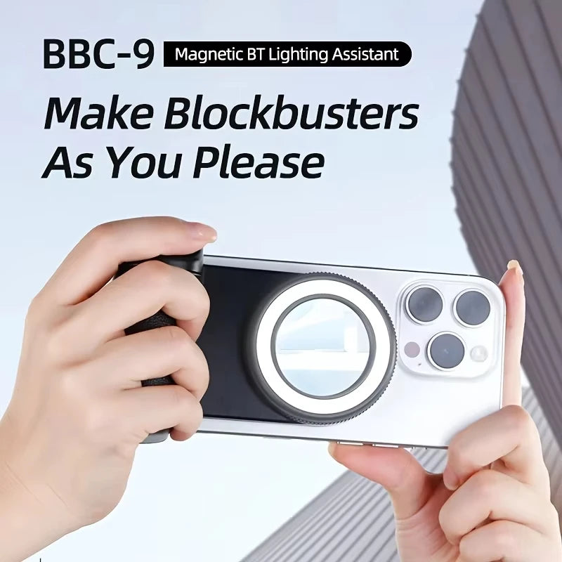 MagSafe Smartphone Selfie Grip With Remote & Fill Light