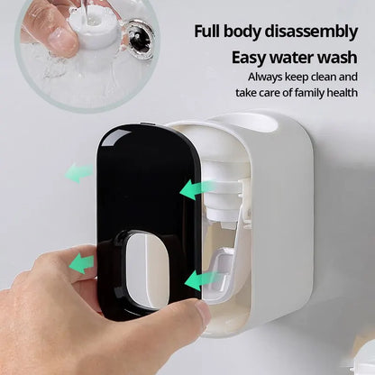 Automatic Toothpaste Dispenser With Wall-Mount Holder