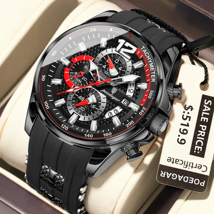 Men’s Chronograph Sports Watch Quartz Waterproof Luminous