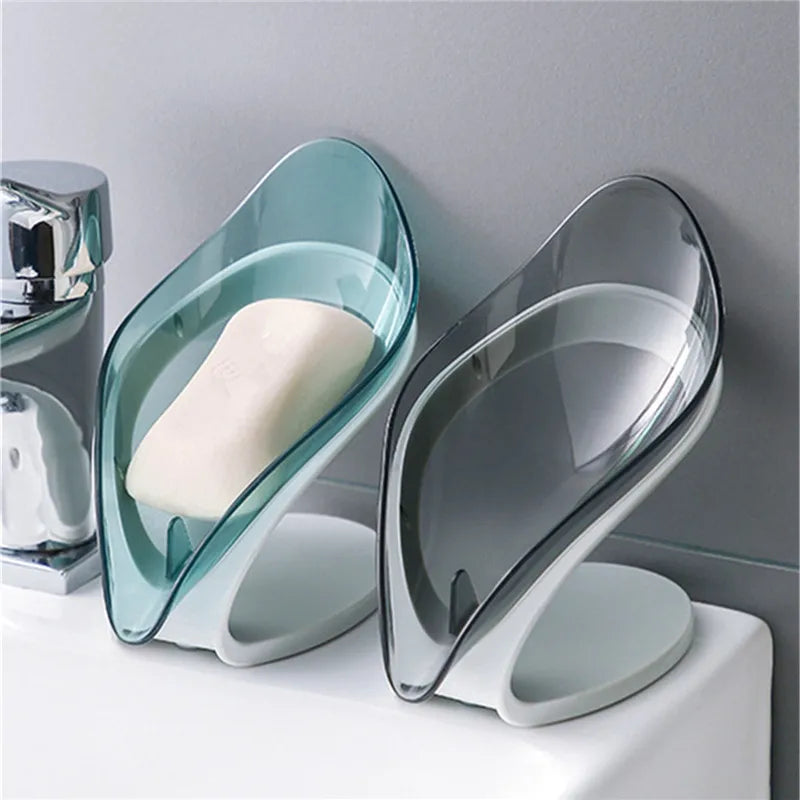 Leaf Design Suction Soap Dish with Fast Drainage