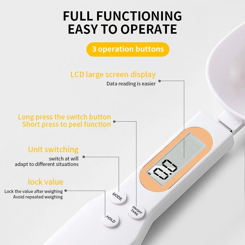 Digital Measuring Spoon Scale With LCD Display 0.1–500 g