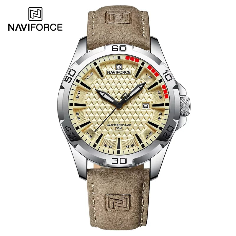 Men’s Quartz Sport Watch With PU Leather Strap