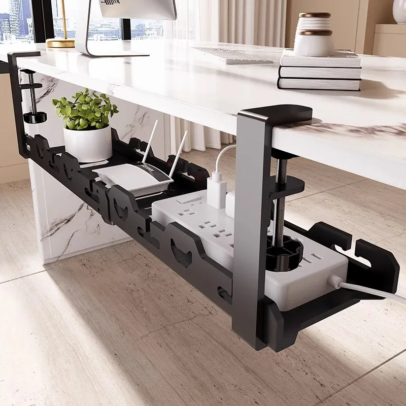 Metal Under Desk Cable Management Tray Storage Rack
