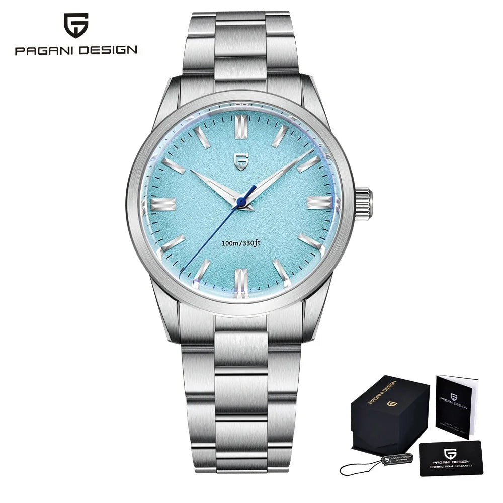 Men’s Sapphire Quartz Watch 38mm Stainless Steel 10ATM