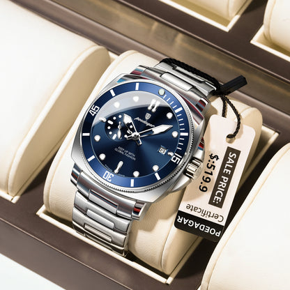 Men’s Stainless Steel Sports Watch – Luminous, 3Bar Water Resistant