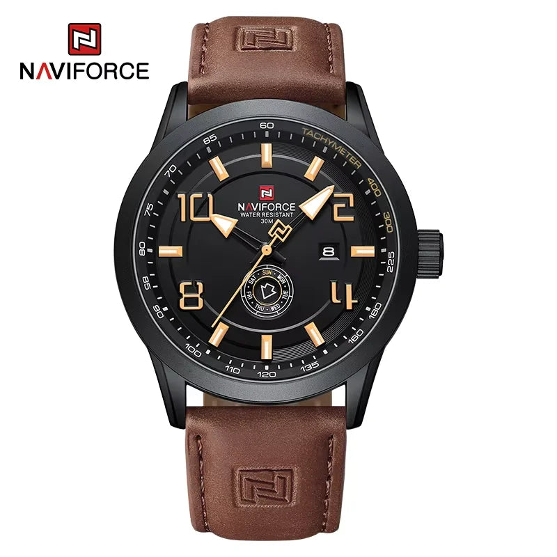 Men’s Sport Quartz Watch With PU Leather Strap