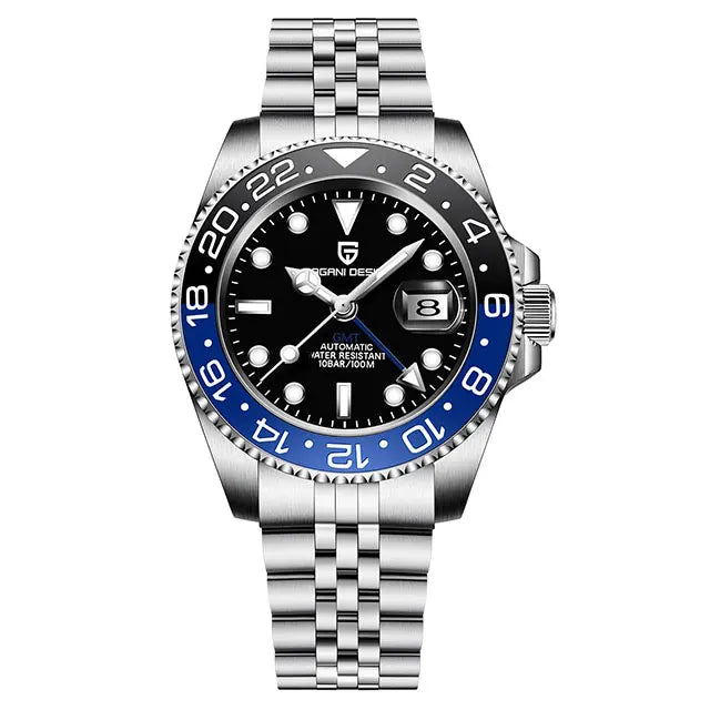Men's GMT Automatic Watch Stainless Steel 40 mm