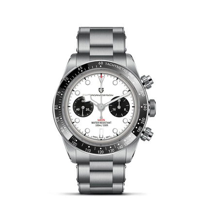Men’s Panda Dial Quartz Chronograph Watch Sapphire