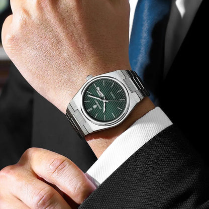 Men’s Stainless Steel Quartz Watch – Luminous, 3Bar