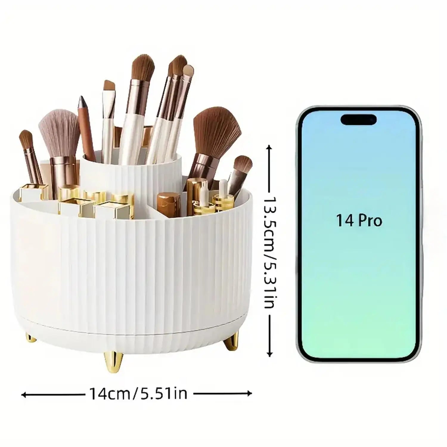 360° Rotating Makeup Organizer Plastic Cosmetic Holder